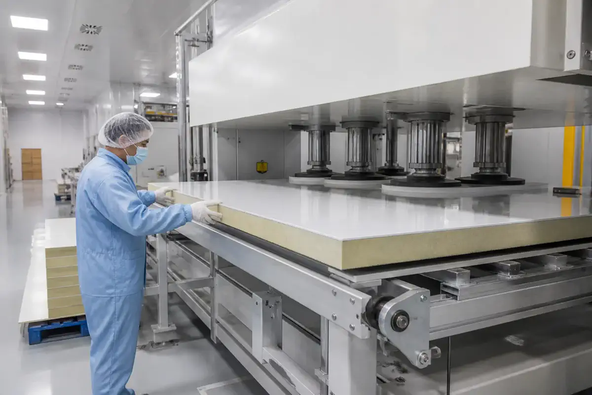 淨化系統：淨化板生產工藝示意
